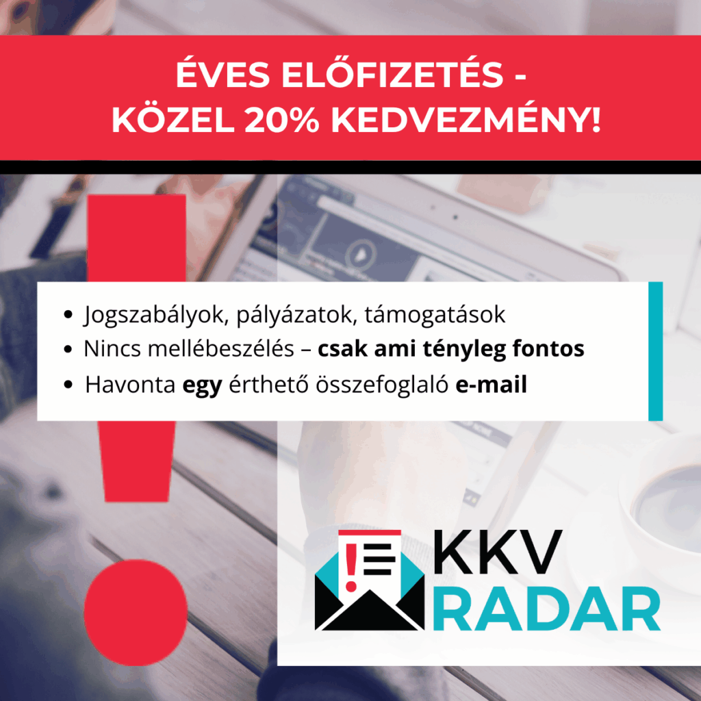 Éves KKVRadar előfizetés - közel 20% kedvezmény!