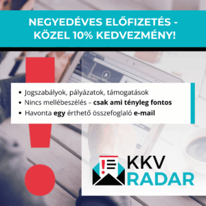 Negyedéves KKVRadar előfizetés - közel 10% kedvezmény!